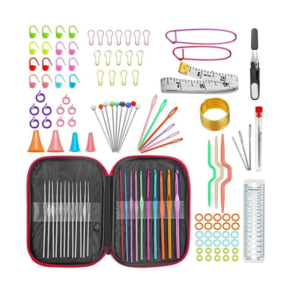 100 Pcs Crochet Hook Set With Yarn  |   Crochet Supplies Crochet Supplies Crochet Supplies