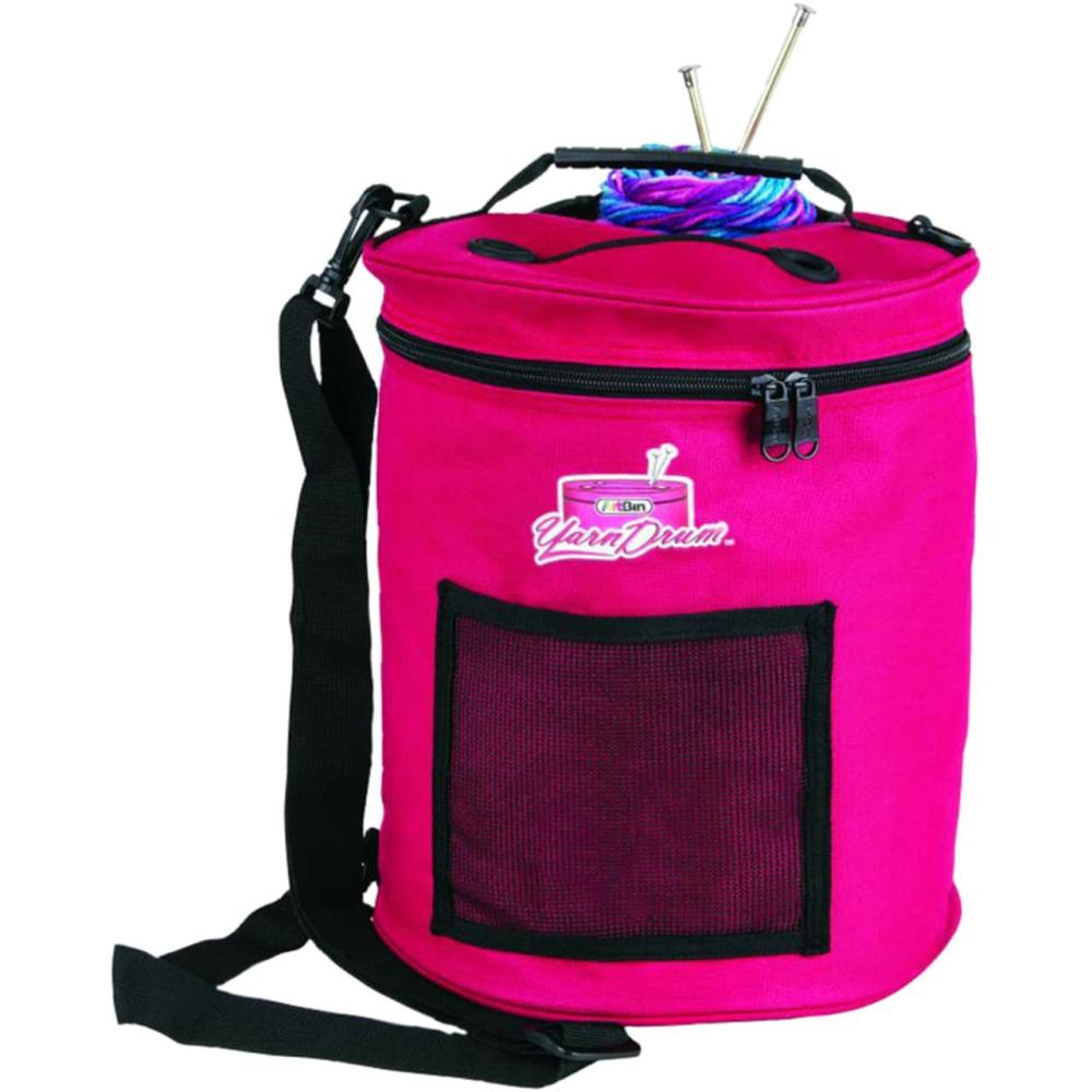 12.75″ Raspberry Yarn Drum  |   Bags Bags Bags