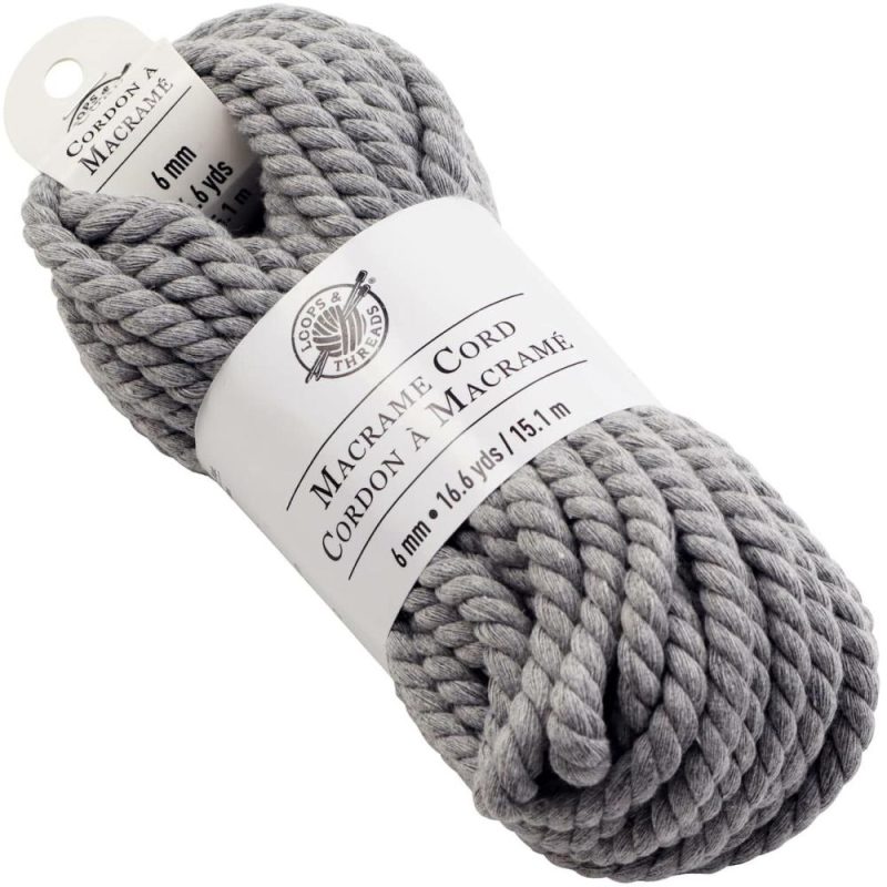 12 Pack: Charcoal Macramé Cotton Cord, 75ft.  |   Macrame Macrame Macrame