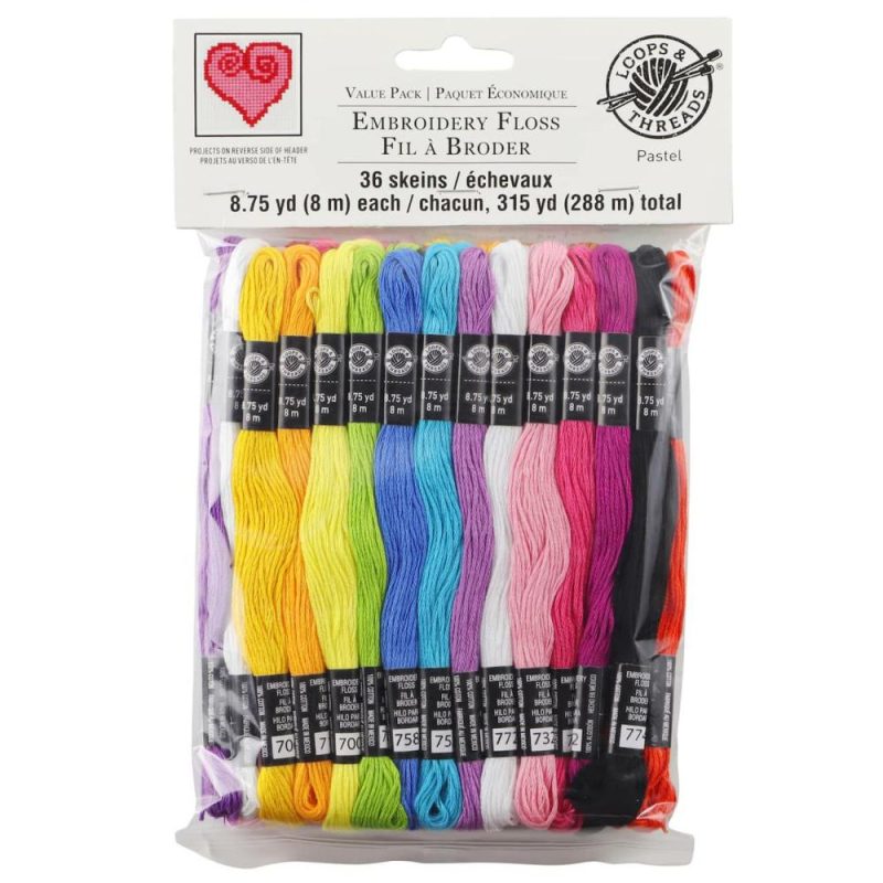 12 Packs: 36 ct. (432 total) Pastel Embroidery Floss  |   Floss Packs Floss Packs Floss Packs