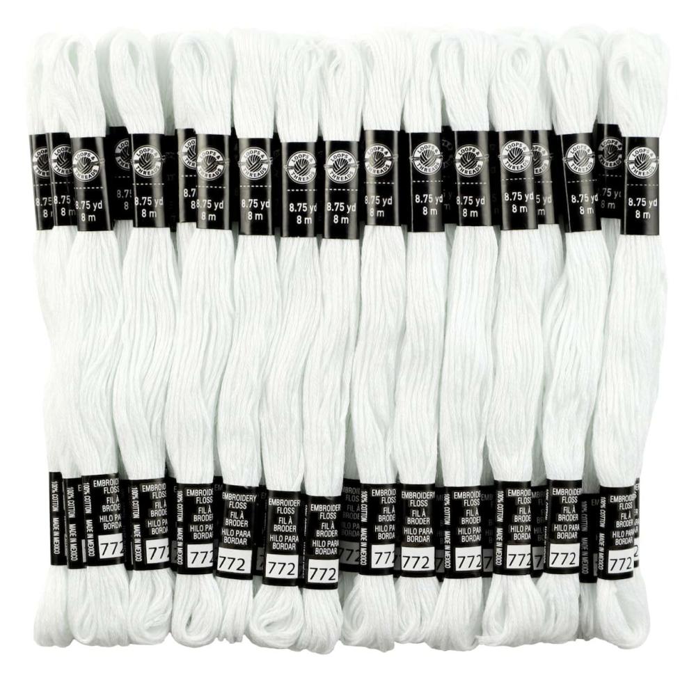 12 Packs: 36 ct. (432 total) White Embroidery Floss Pack  |   Floss Packs Floss Packs Floss Packs