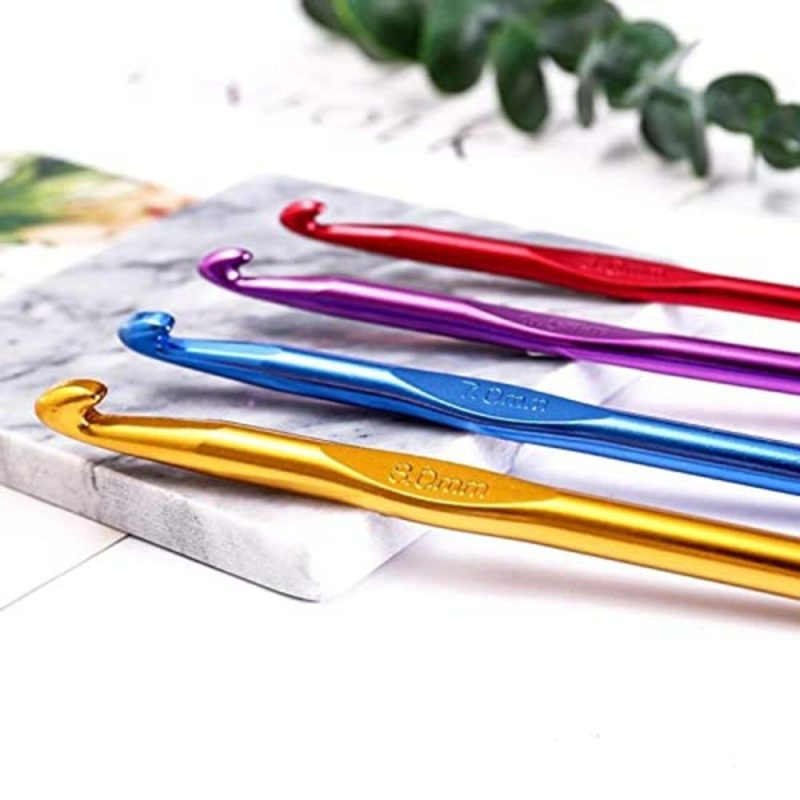 14 pcs Multicolor Aluminum Crochet Hooks Knitting Needles Craft Yarn 2-10mm …  |   Crochet Supplies Crochet Supplies Crochet Supplies