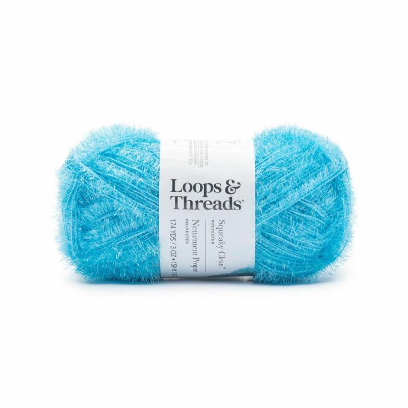 15 Pack: Squeaky Clean™ Sparkle Yarn Sparkle Azure |   Home Decor Yarn Home Decor Yarn Home Decor Yarn