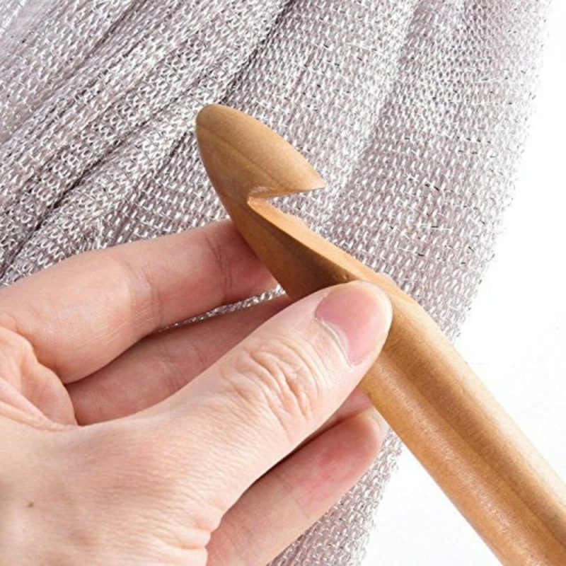 15 Pieces Wooden Bamboo Crochet Hooks Set Handcrafted Knitting Needles Weave Yarn Craft, 3 to 25 mm in Diameters  |   Crochet Supplies Crochet Supplies Crochet Supplies