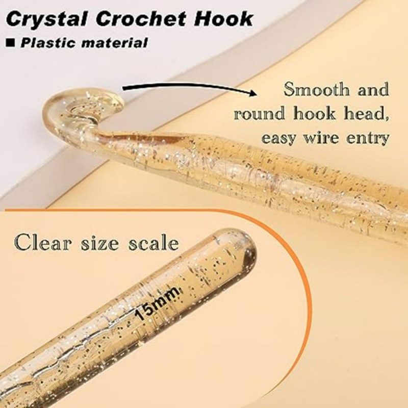 15mm Large Crochet Hook, Ergonomic Knitting Crochet Hooks, Huge Crochet Hook, Beginner Crochet Needle, Handle Crochet Supplies for Knitting Yarn Carpet Scarf Wool Roving  |   Knitting Supplies Knitting & Crochet Knitting Supplies