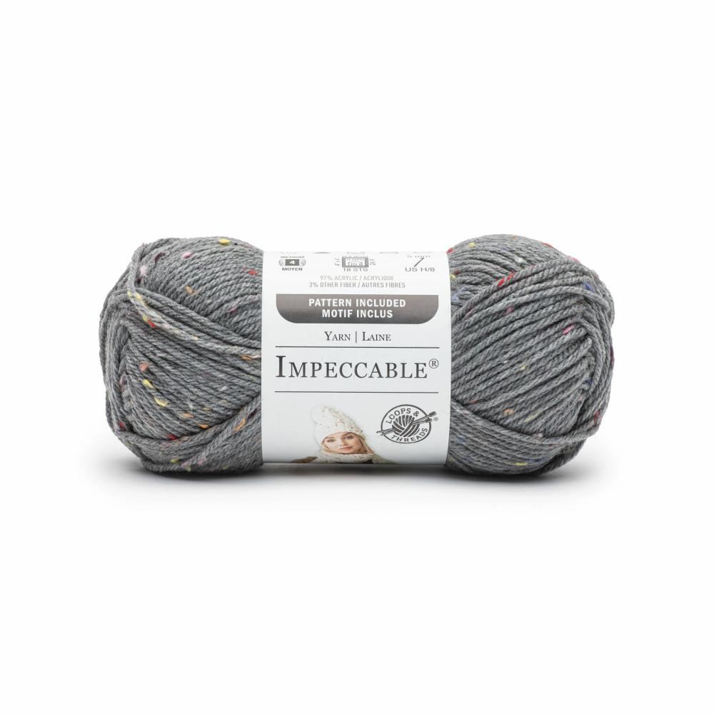 18 Pack: Impeccable™ Tweed Yarn True Gray |   Basic Yarn Basic Yarn Basic Yarn