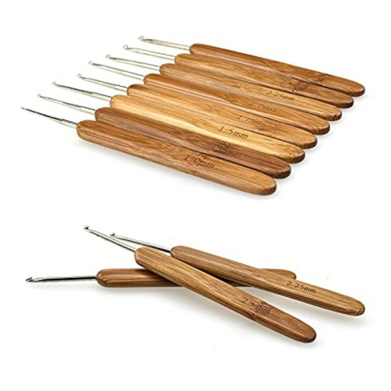 20pcs Bamboo Crochet Hooks, Lightweight and Eco-Friendly of Full Gift Set with Crochet Hooks Bag, Crochet Hooks for Crocheting  |   Crochet Supplies Crochet Supplies Crochet Supplies