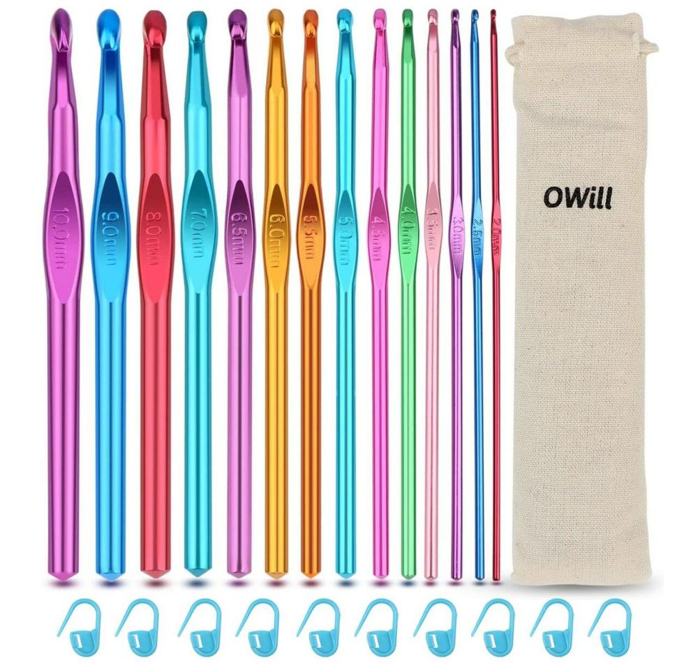 24 PCS Crochet Hooks,High Quality Coloured Aluminium Crochet Needles for Crocheting Yarn, Ergonomic Handle Crochet Hook Set,Crochet Needle Set Suitable for Beginners Adults  |   Crochet Supplies Crochet Supplies Crochet Supplies