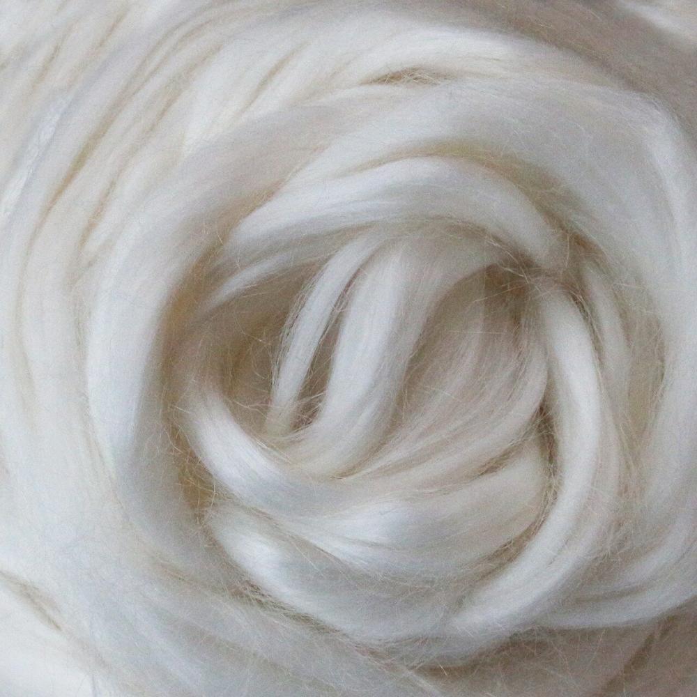 2oz Ramie Fiber: Natural White Undyed Combed Top Roving. Plant Based, Eco Friendly, Vegan  |   Felting Felting Felting