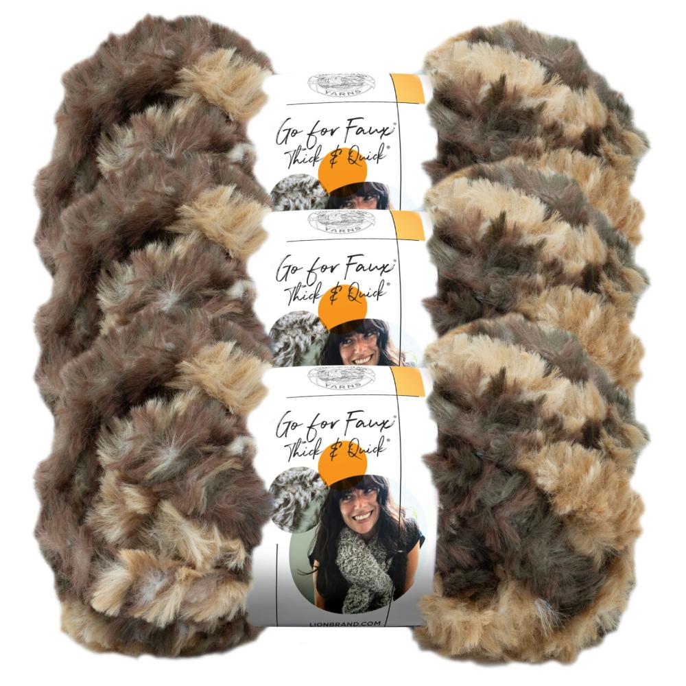 3 Pack Go For Faux® Thick & Quick® Yarn Fawn |   Home Decor Yarn Home Decor Yarn Fawn