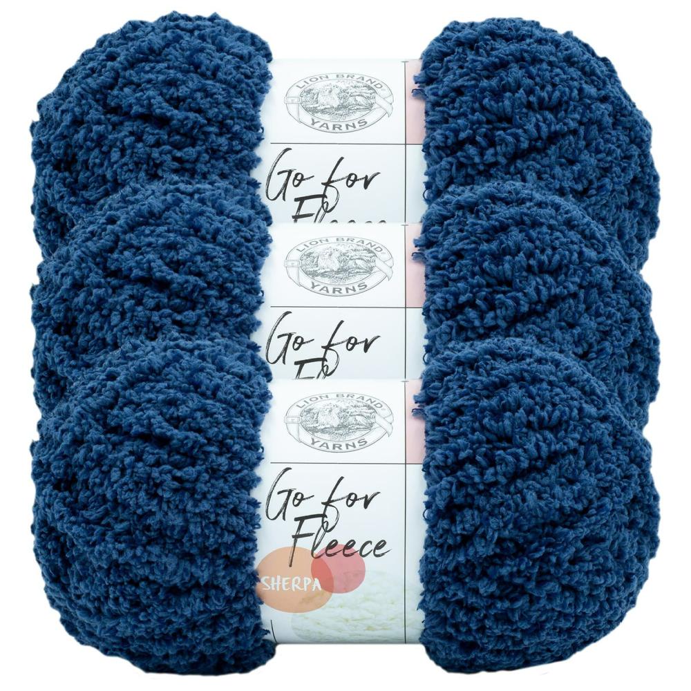 3 Pack Go For Fleece Sherpa Yarn Navy |   Home Decor Yarn Home Decor Yarn Home Decor Yarn