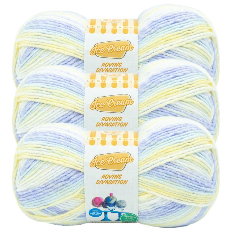 3 Pack Ice Cream® Roving Yarn Pixie Stix |   Basic Yarn Basic Yarn Basic Yarn