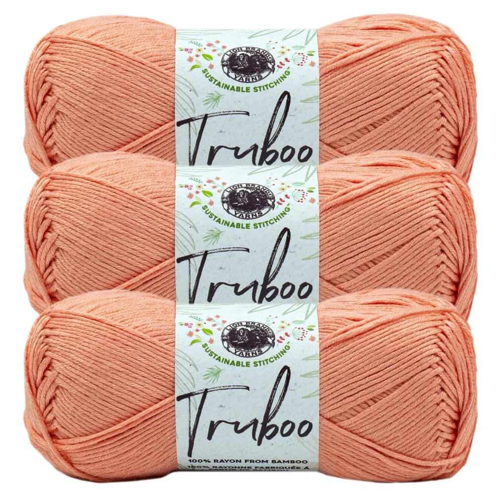 3 Pack Sustainable Stitching™ Truboo Solid Yarn Coral |   Basic Yarn Basic Yarn Basic Yarn