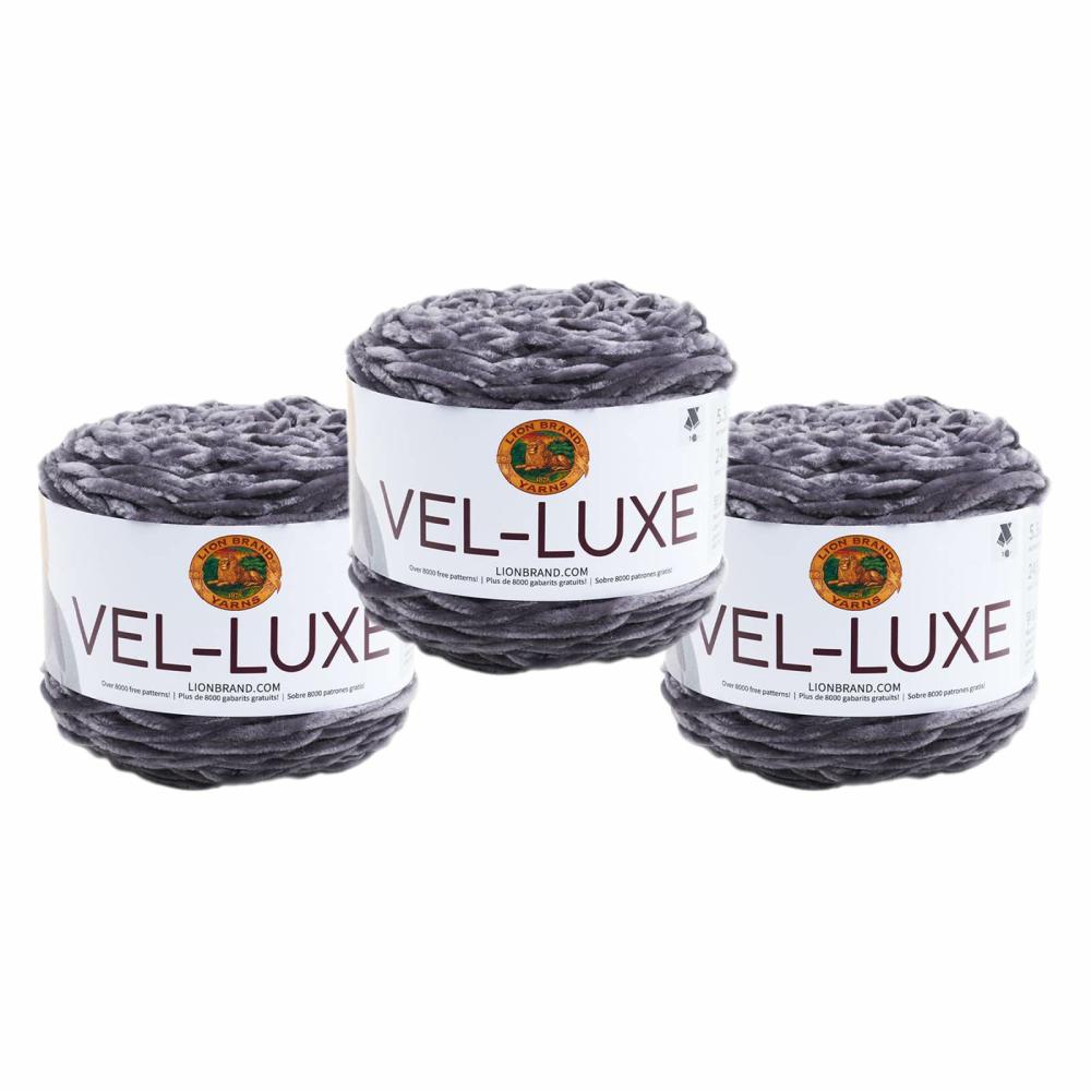 3 Pack Vel-Luxe Yarn Charcoal |   Basic Yarn Basic Yarn Basic Yarn