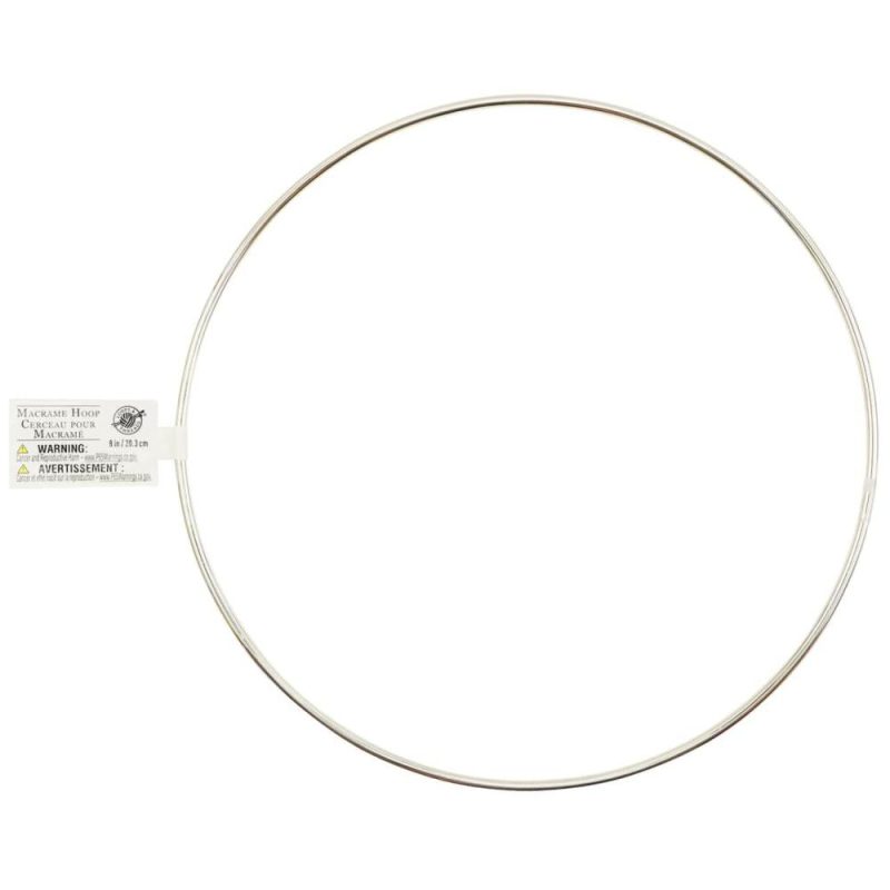 36 Pack: 8″ Nickel-Plated Macramé Hoop  |   Macrame Macrame Macrame