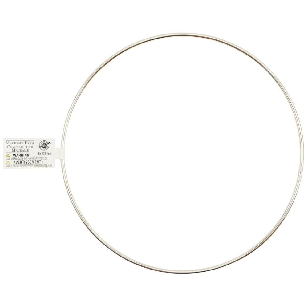 36 Pack: 8″ Nickel-Plated Macramé Hoop  |   Macrame Macrame Macrame