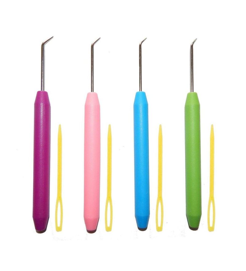 4 Pieces Colorful Knitting Loom Hook Tool Loom Knit Hook Set Looming Hooks Crochet Hooks Sewing Needles Knitting Needles for Knitting Looms Knitting Boards  |   Crochet Supplies Crochet Supplies Crochet Supplies