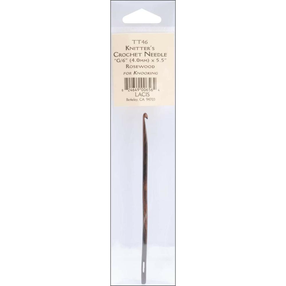 5.5” Knitter’s Rosewood Crochet Needle, G6 / 4mm  |   Crochet Supplies Crochet Supplies Crochet Supplies