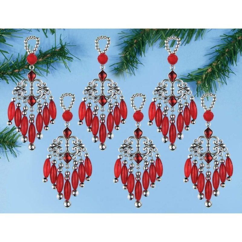 6ct. Ruby Drop Beaded Ornament Kit  |   Beadwork Beadwork Beadwork