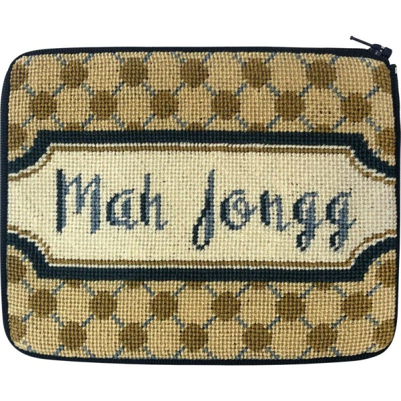 Alice Peterson Mah Jongg Case Dots Multicolor |   Needlepoint Needlepoint Multicolor