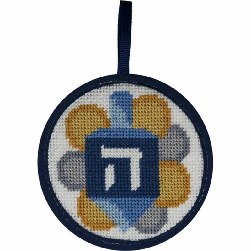 Alice Peterson Stitch-Ups Needlepoint Ornament Kit- Dreidel Multicolor |   Needlepoint Needlepoint Multicolor