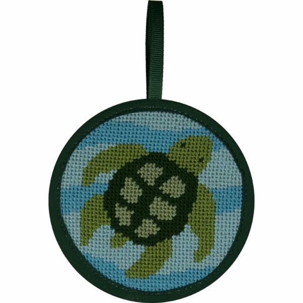 Alice Peterson Stitch-Ups Needlepoint Ornament Kit- Turtle Multicolor |   Needlepoint Needlepoint Multicolor