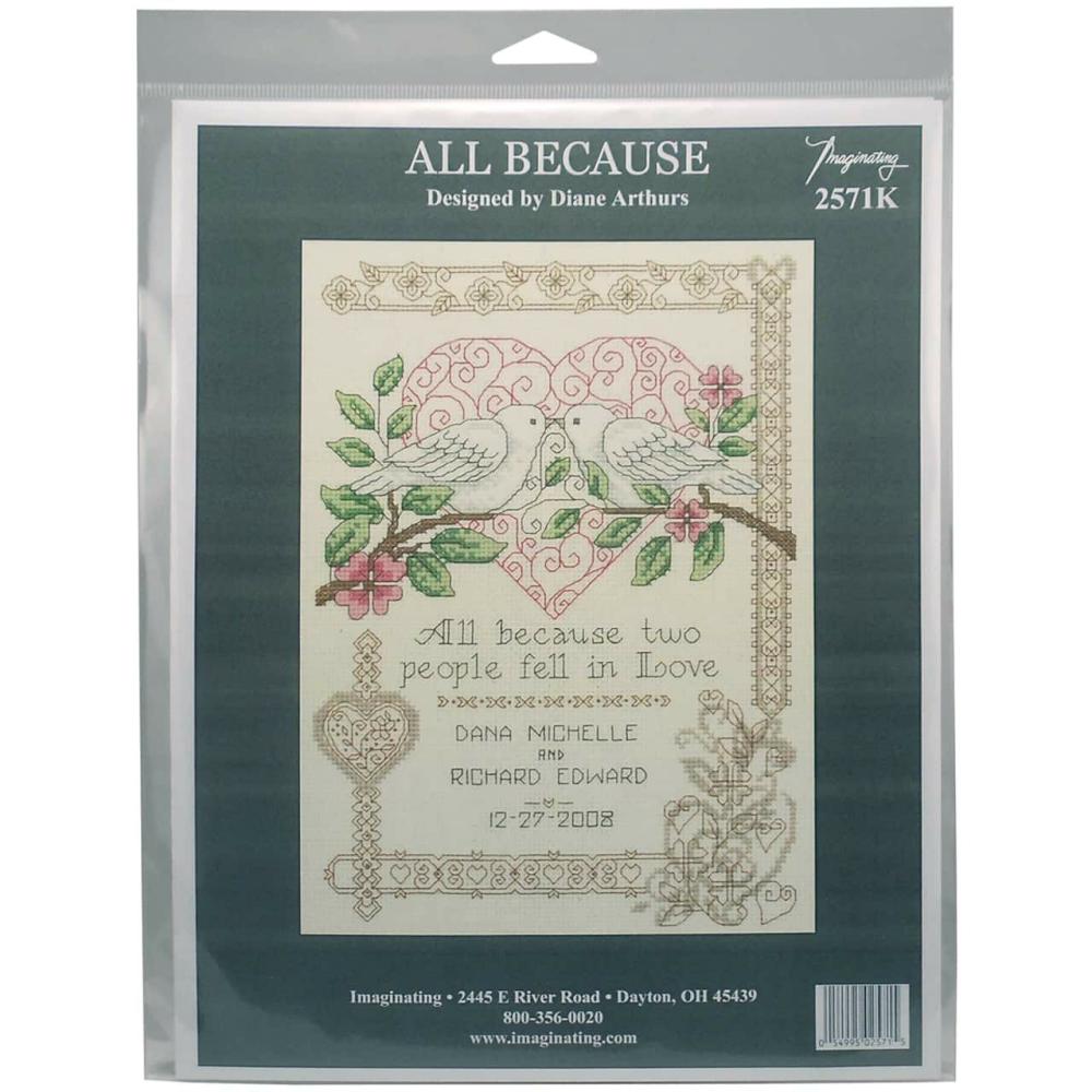 All Because Wedding Counted Cross Stitch Kit  |   Cross Stitch & Embroidery Cross Stitch & Embroidery Cross Stitch & Embroidery