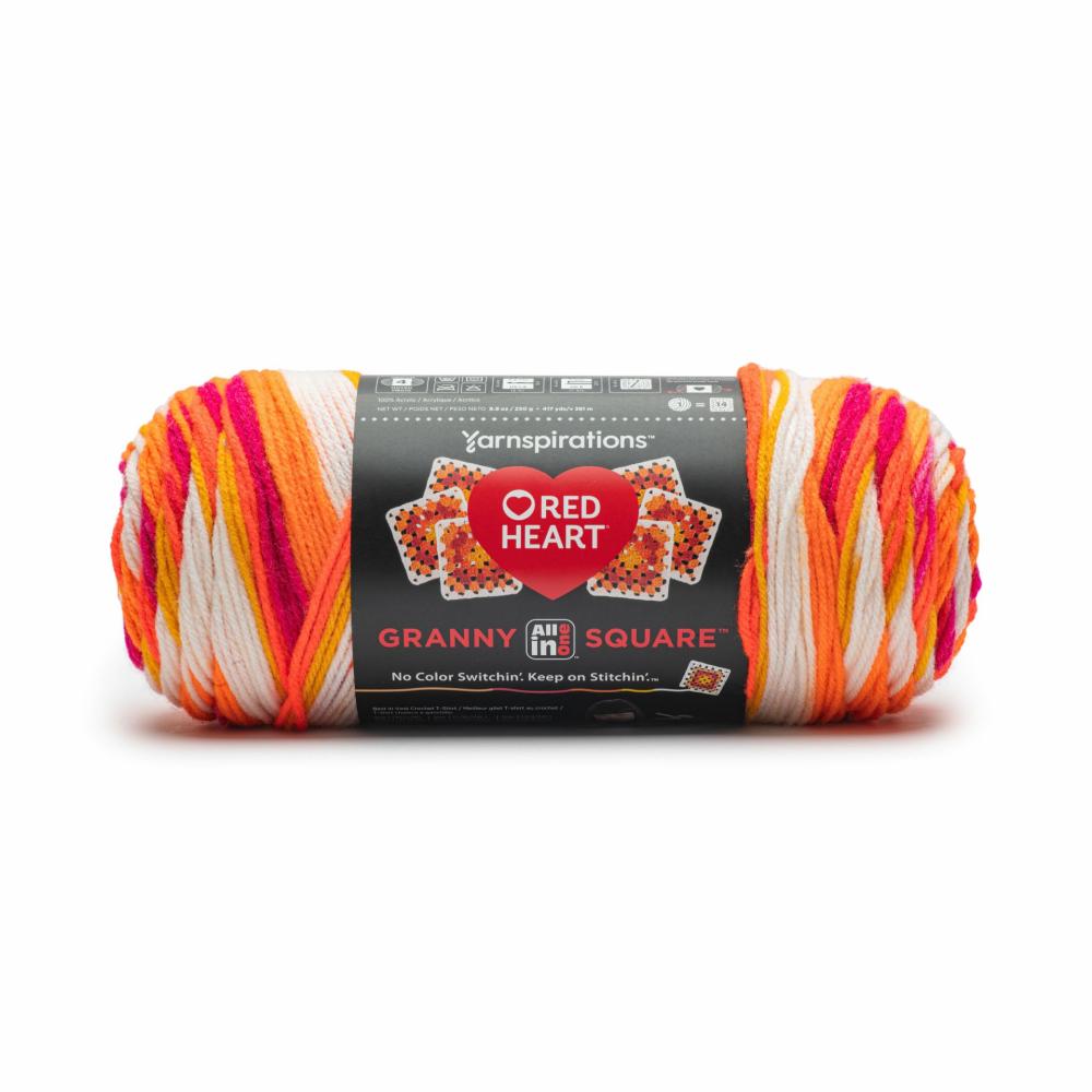 All in One™ Granny Square™ Yarn White – Citrus Twist |   Basic Yarn Basic Yarn Basic Yarn