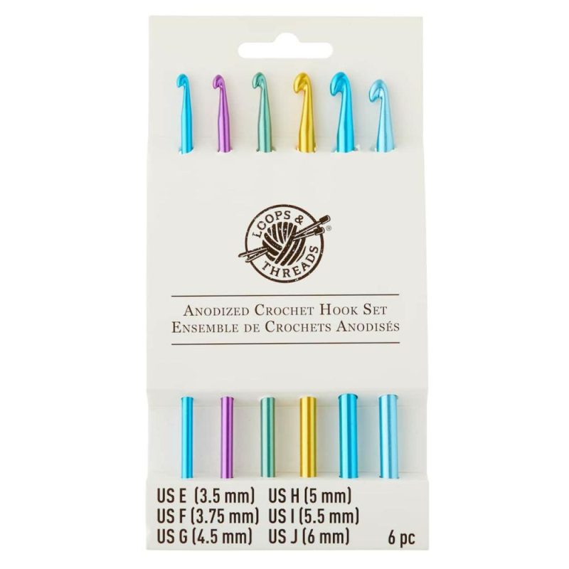 Anodized Crochet Hook Set, E-J  |   Crochet Supplies Crochet Supplies Crochet Supplies