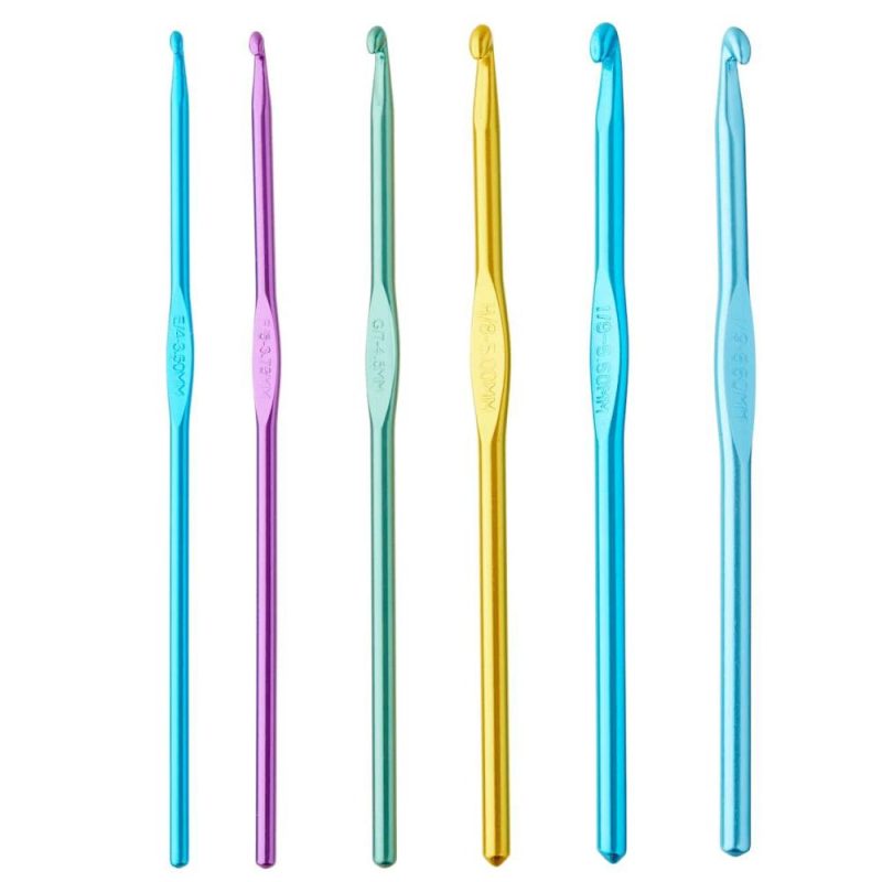 Anodized Crochet Hook Set, E-J  |   Crochet Supplies Crochet Supplies Crochet Supplies