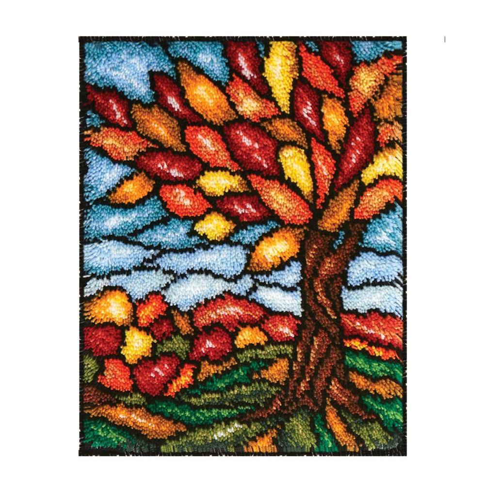 Autumn Stained Glass Latch Hook Kit Multicolor |   Latch Hook Latch Hook Latch Hook