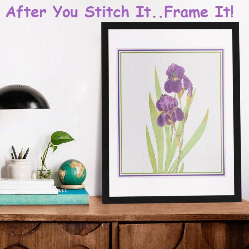 Bearded Iris Flower Inspired by Pierre-Joseph Redoute Counted Cross Stitch Pattern  |   Cross Stitch & Embroidery Cross Stitch & Embroidery Cross Stitch & Embroidery