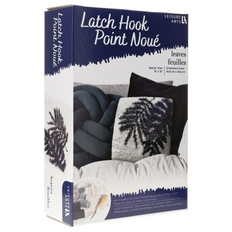 Black & White Leaves Latch Hook Kit  |   Latch Hook Latch Hook Latch Hook