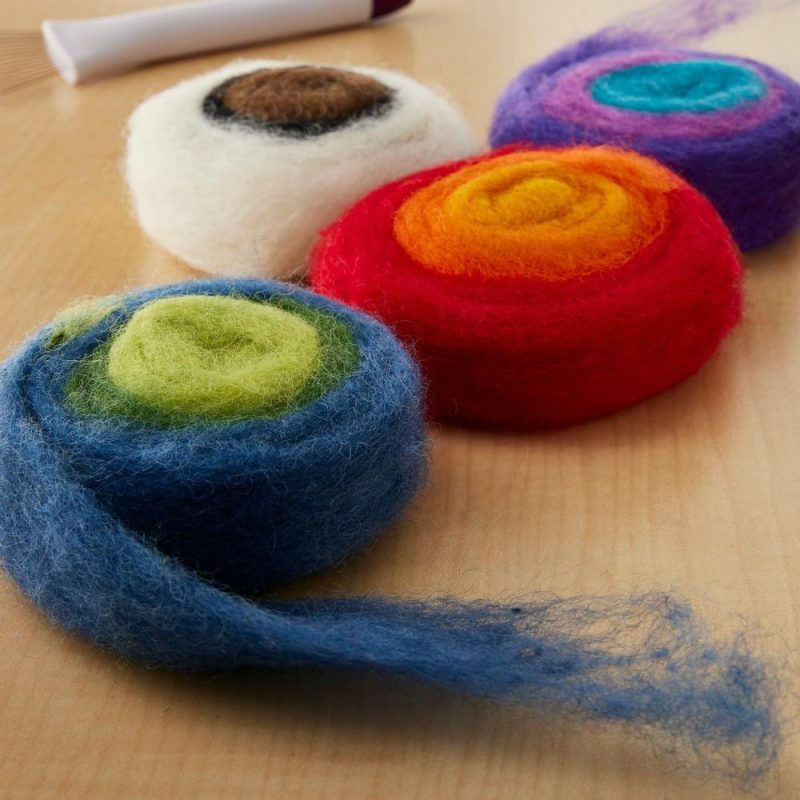 Brilliant Color Roving Rolls  |   Felting Felting Felting