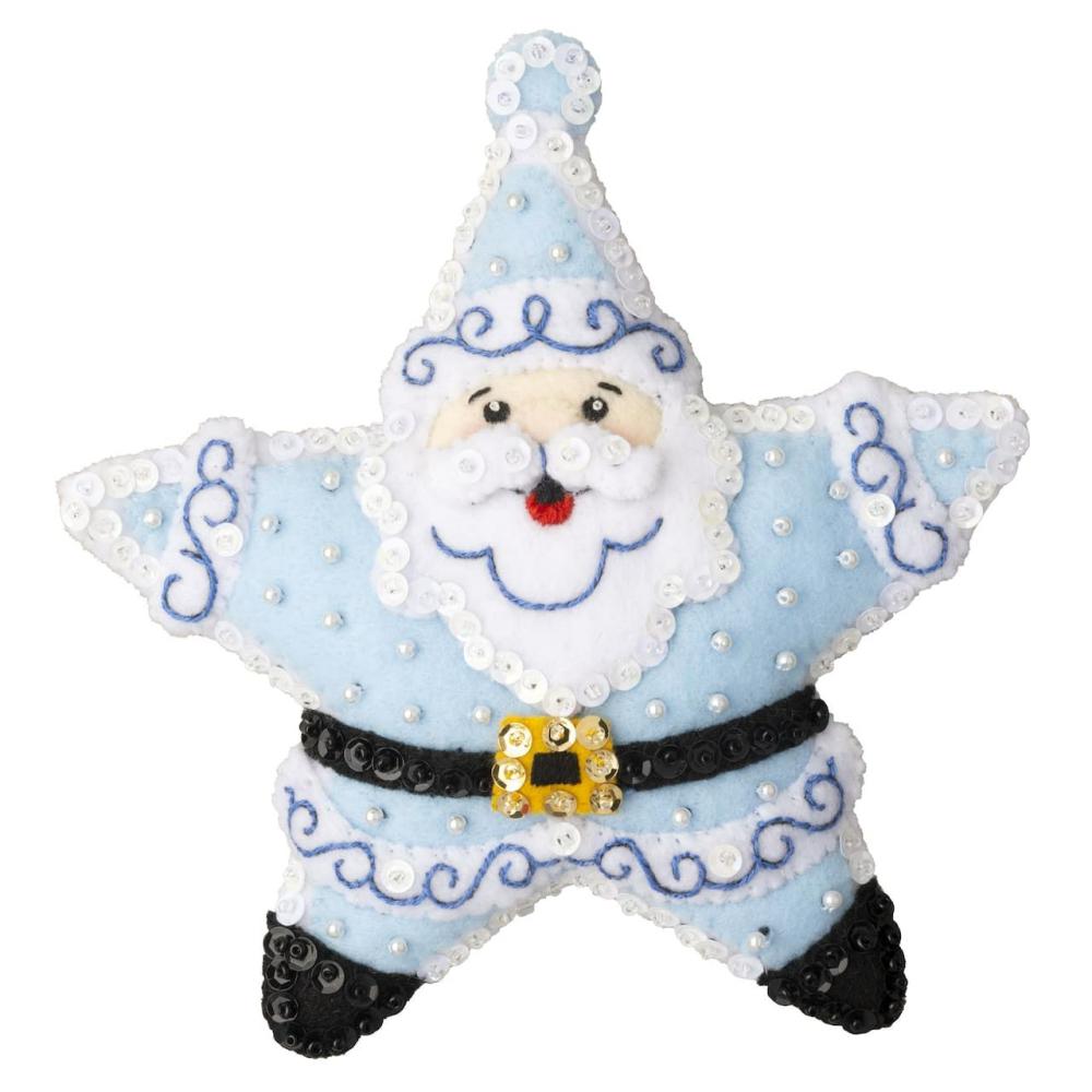 Bucilla® Holiday Dreaming Felt Ornaments Applique Kit Set, 4ct.  |   Appliqué Appliqué Appliqué