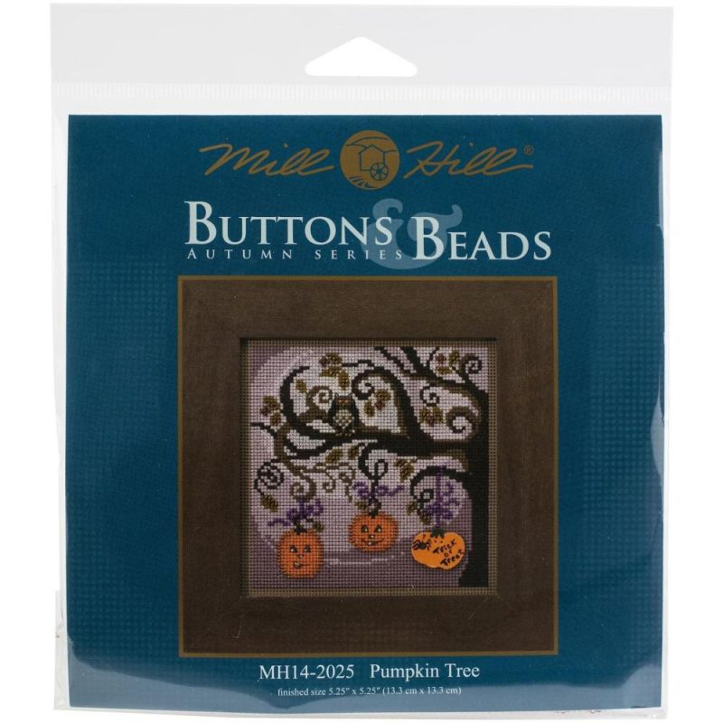 Buttons & Beads Pumpkin Tree Counted Cross Stitch Kit  |   Cross Stitch & Embroidery Cross Stitch & Embroidery Cross Stitch & Embroidery