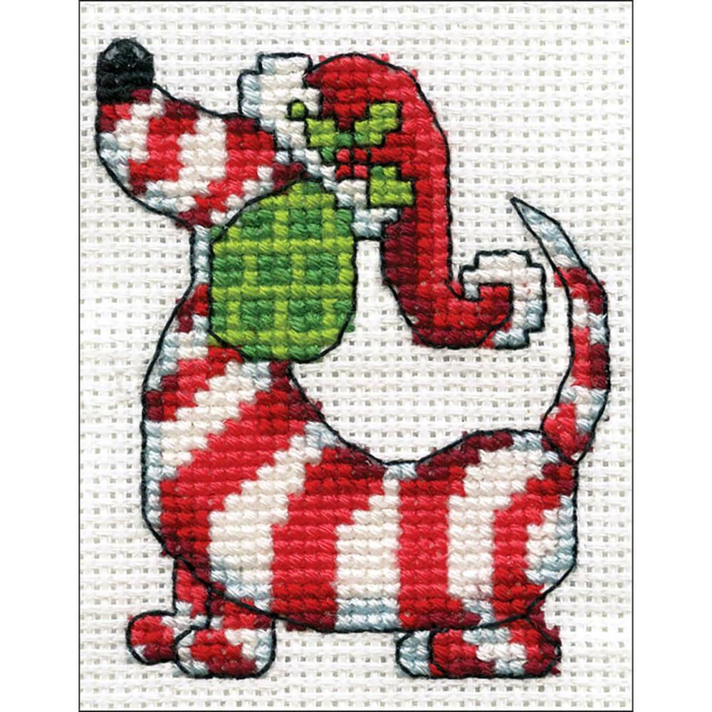 Candy Cane Dog Counted Cross Stitch Kit  |   Cross Stitch & Embroidery Cross Stitch & Embroidery Cross Stitch & Embroidery