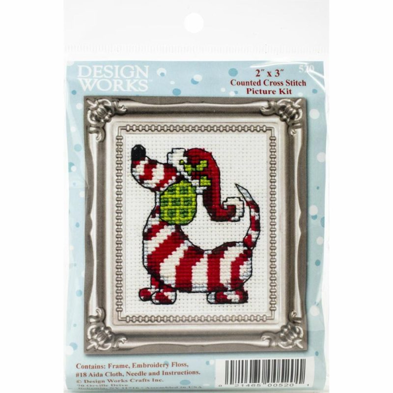 Candy Cane Dog Counted Cross Stitch Kit  |   Cross Stitch & Embroidery Cross Stitch & Embroidery Cross Stitch & Embroidery