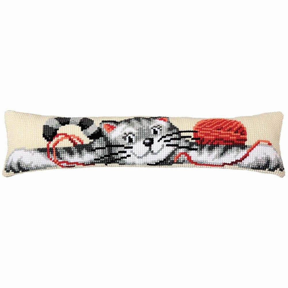 Cat Draft Stopper Needlepoint Kit Multicolor |   Needlepoint Needlepoint Multicolor