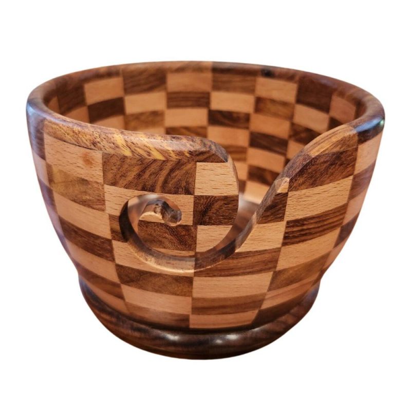 Checkered Yarn Bowl  |   Yarn Bowls & Dispensers Storage & Organization Yarn Bowls & Dispensers