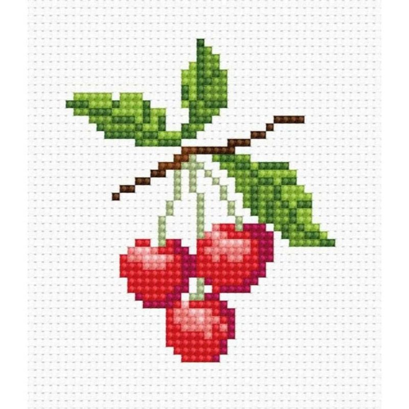 Cherry Counted Cross Stitch Kit  |   Cross Stitch & Embroidery Cross Stitch & Embroidery Cross Stitch & Embroidery