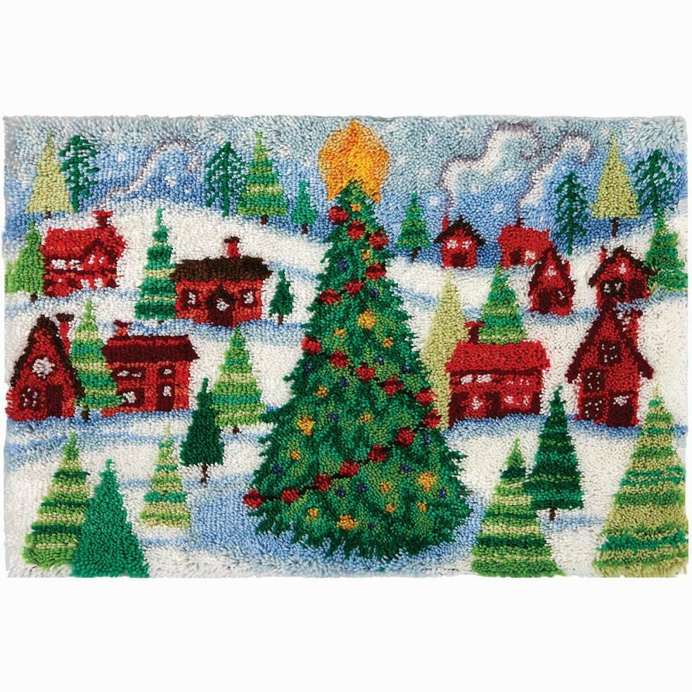 Christmas in the Village Latch Hook Kit Multicolor |   Latch Hook Latch Hook Latch Hook