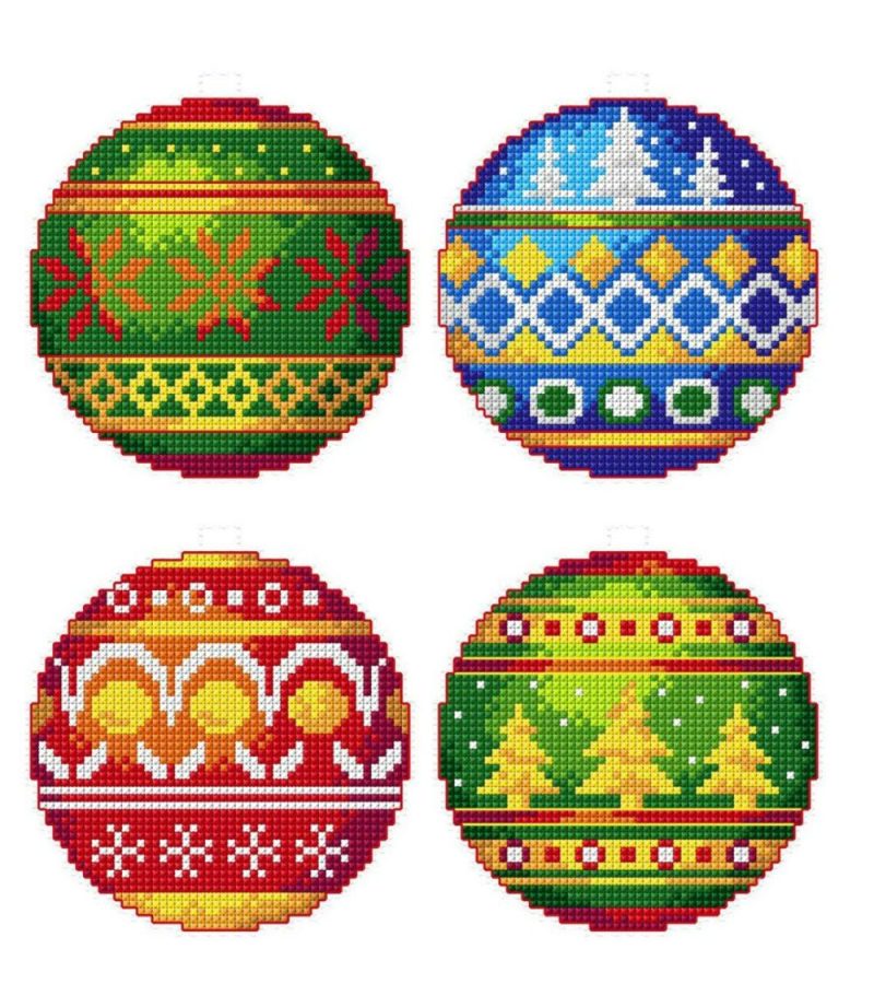 Christmas ornaments 139CS Counted Cross-Stitch Kit  |   Cross Stitch & Embroidery Cross Stitch & Embroidery Cross Stitch & Embroidery