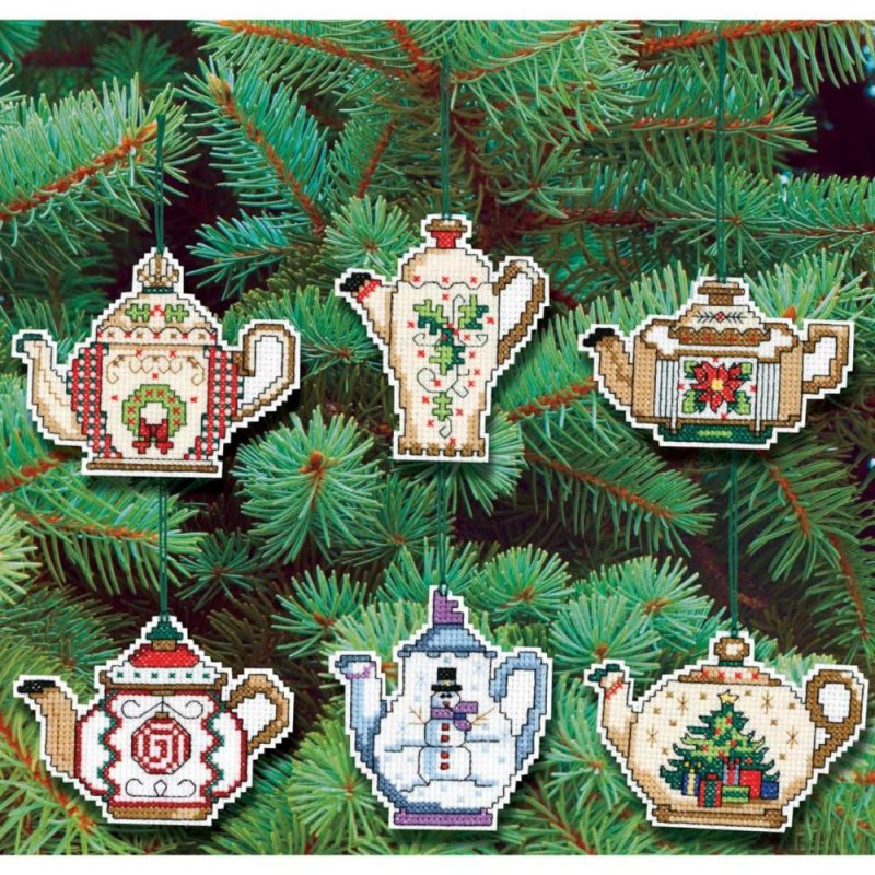 Christmas Teapot Ornaments Counted Cross Stitch Kit  |   Cross Stitch & Embroidery Cross Stitch & Embroidery Cross Stitch & Embroidery