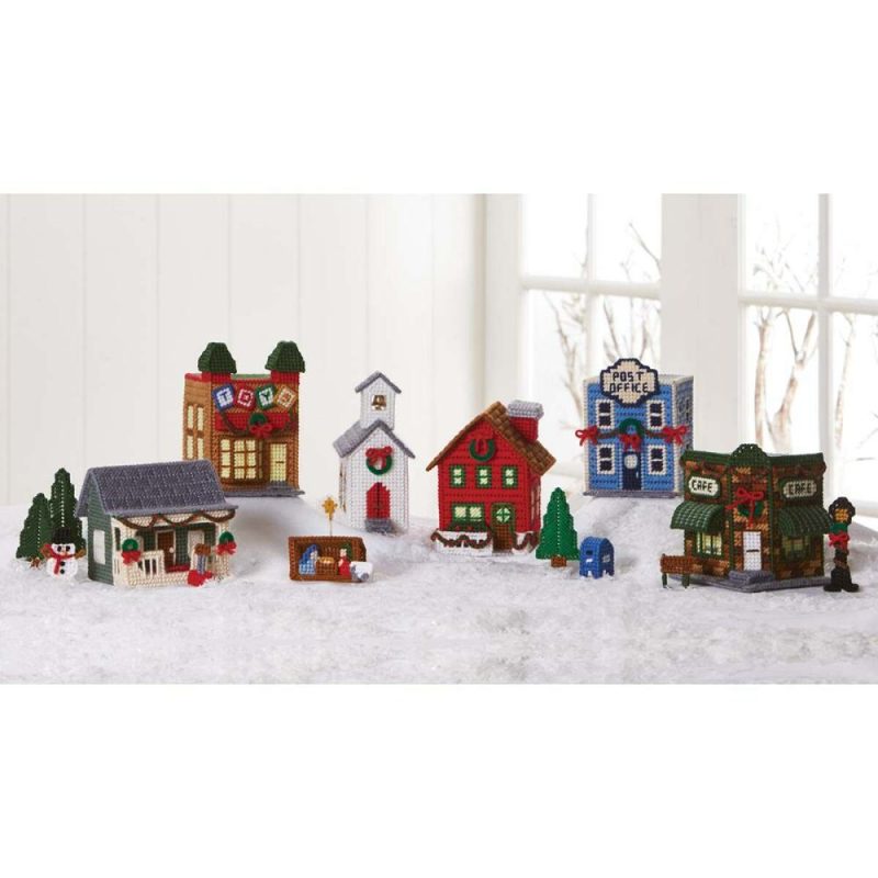 Christmas Village Plastic Canvas Kit Multicolor |   Needlepoint Needlepoint Multicolor