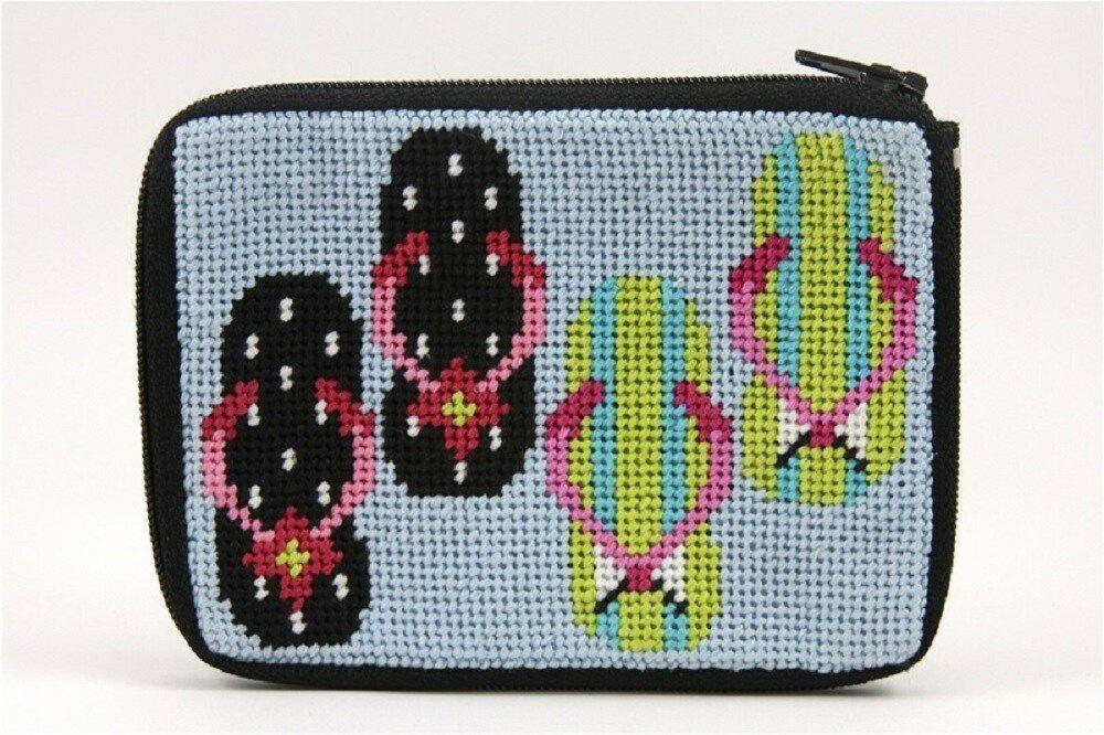 Coin Purse – Flip Flops – Needlepoint Kit Multicolor |   Needlepoint Needlepoint Multicolor