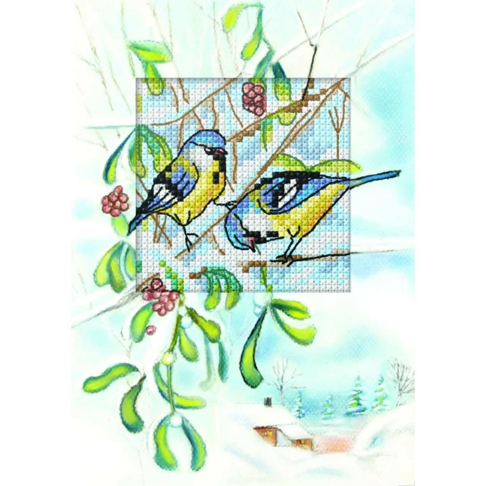 Complete Counted Cross Stitch Kit – Greetings Card Blue Titmice  |   Cross Stitch & Embroidery Cross Stitch & Embroidery Cross Stitch & Embroidery