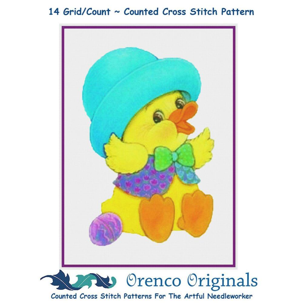 Contemporary Easter Duck with New Easter Hat Counted Cross Stitch Pattern  |   Cross Stitch & Embroidery Cross Stitch & Embroidery Cross Stitch & Embroidery