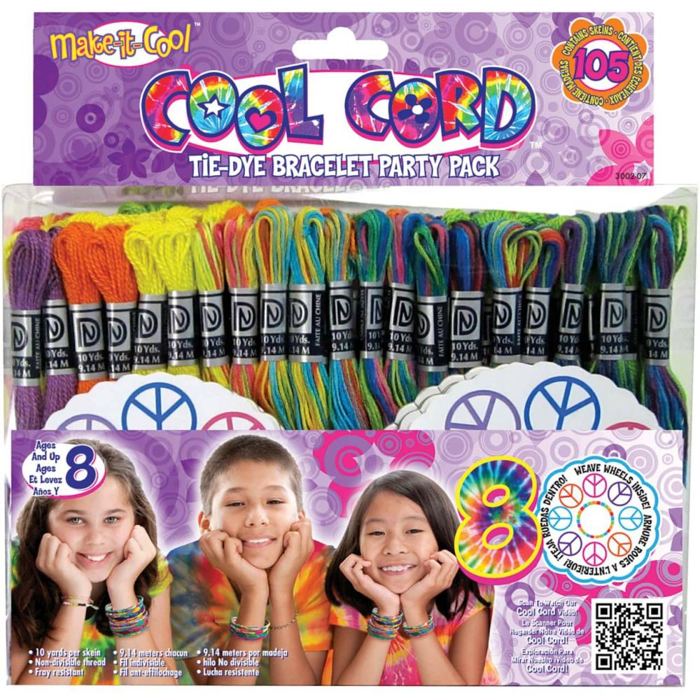 Cool Cord Tie-Dye Bracelet Party Pack  |   Floss Packs Floss Packs Floss Packs