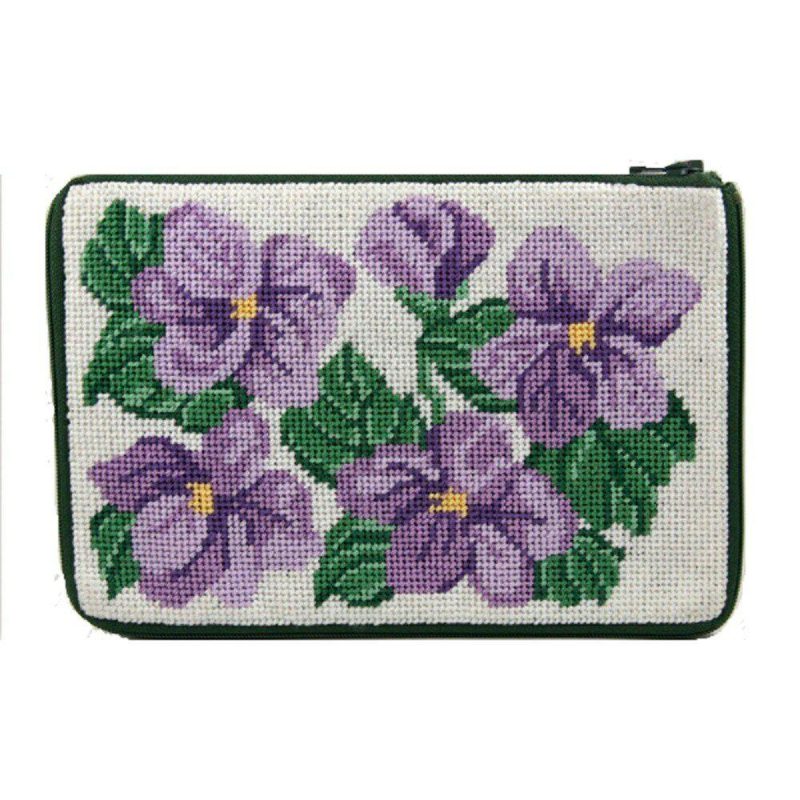 Cosmetic Purse – Sweet Violets – Needlepoint Kit Multicolor |   Needlepoint Needlepoint Multicolor